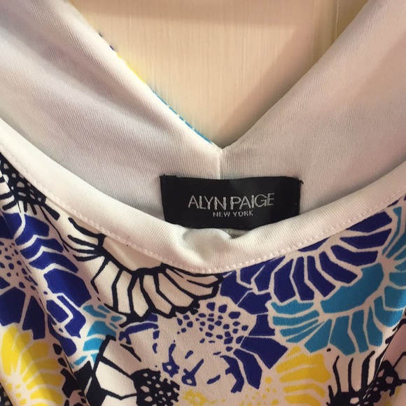 Blue and yellow floral dress - Picture 3 of 3